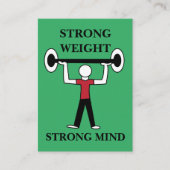 重量挙げボディビルフィットネストレーナー 名刺 (正面)