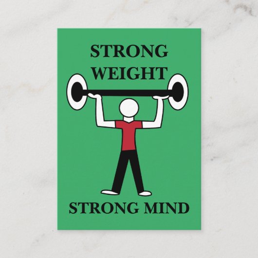 重量挙げボディビルフィットネストレーナー 名刺 (正面)