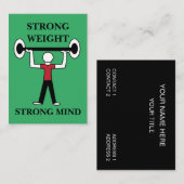 重量挙げボディビルフィットネストレーナー 名刺 (正面/裏面)