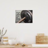 重量挙げメッセやる気を起こさせるージ ポスター (キッチン)