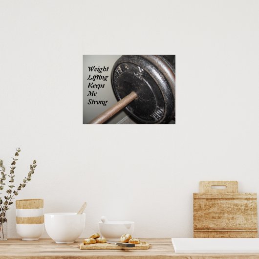 重量挙げメッセやる気を起こさせるージ ポスター (キッチン)