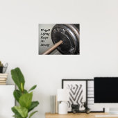 重量挙げメッセやる気を起こさせるージ ポスター (ホームオフィス)