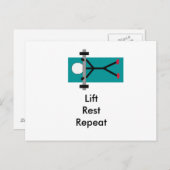 重量挙げメッセやる気を起こさせるージ ポストカード (正面/裏面)