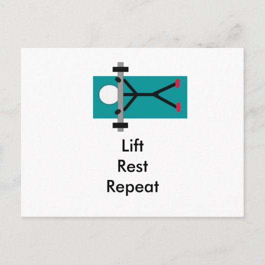重量挙げメッセやる気を起こさせるージ ポストカード (正面)