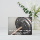 重量挙げメッセやる気を起こさせるージ ポストカード (スタンド正面)