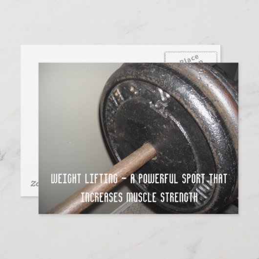 重量挙げメッセやる気を起こさせるージ ポストカード (正面/裏面)