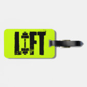 重量挙げリフト電動イエロー簡単 – スポット ラゲッジタグ (裏面横)