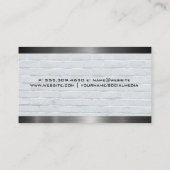 重量挙げロゴ |レンガとメタル 名刺 (裏面)