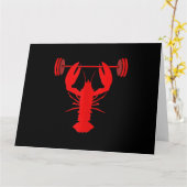 重量挙げロブスターボディビルダー カード (黄色い花)