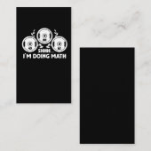 重量挙げ体育フィットネス数学重量計算 名刺 (正面/裏面)