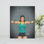 重量挙げ女性ロッキングイット引用文スクラップブック紙 (スタンド正面)