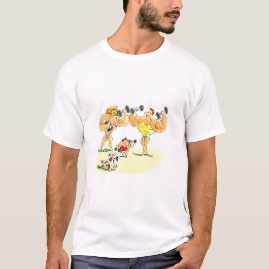 重量挙げ家族 Tシャツ (正面)