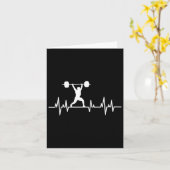 重量挙げ揚力ボディビル彼 カード (黄色い花)