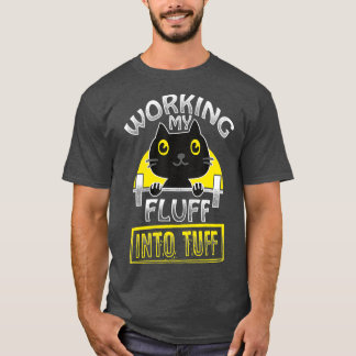 重量挙げ猫ユーモアタフおもしろいキットインジム Tシャツ