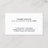 重量挙げ男性の女性 | QRコード名刺 名刺 (裏面)