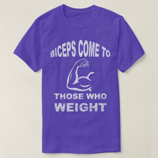 重量挙げ筋肉バーベルトレーニングボディビルディン Tシャツ (デザイン正面)