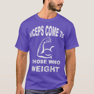 重量挙げ筋肉バーベルトレーニングボディビルディン Tシャツ