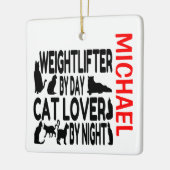 重量挙げ装置ラブキャッツカスタム セラミックオーナメント (左)