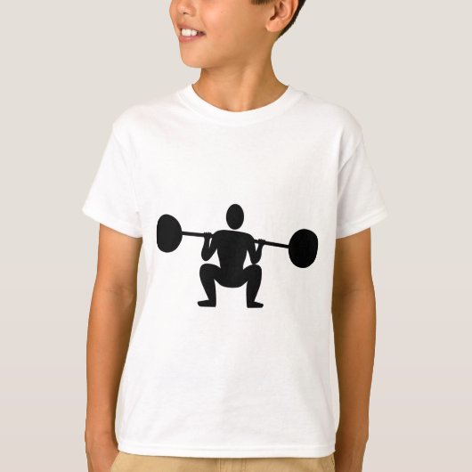 重量挙げ装置01 – 黒 Tシャツ (正面)