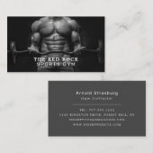 重量挙げ装置、パーソナルトレーナー、ジムインストラクター 名刺 (正面/裏面)
