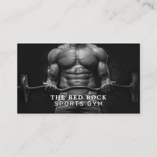 重量挙げ装置、パーソナルトレーナー、ジムインストラクター 名刺 (正面)