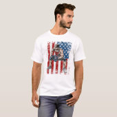 重量挙げ選手のダンベルのフィットネス Tシャツ (正面フル)