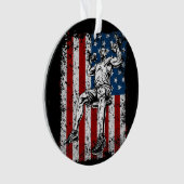 重量挙げ選手のダンベルの肩の出版物 オーナメント (正面)