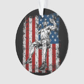 重量挙げ選手のダンベルの肩の出版物 オーナメント (正面)