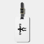 重量挙げ選手の持ち上がる重量 ラゲッジタグ (正面縦)