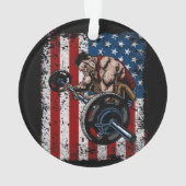 重量挙げ選手の説教者のカールの体育館 オーナメント (裏面)