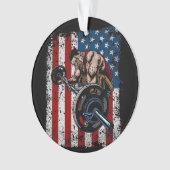 重量挙げ選手の説教者のカールの体育館 オーナメント (正面)