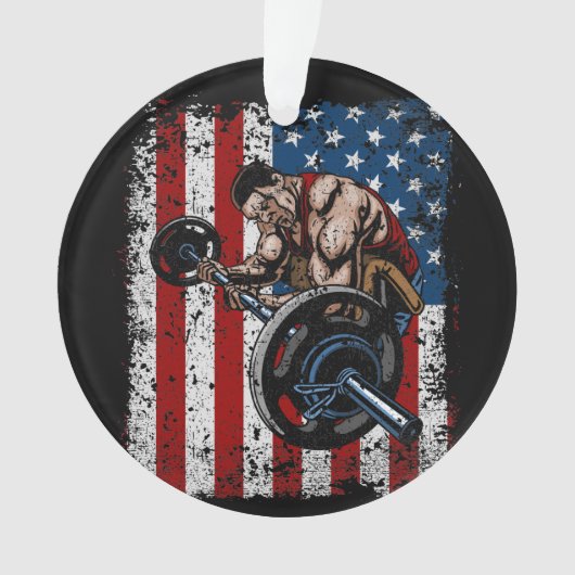 重量挙げ選手の説教者のカールの体育館 オーナメント (正面)