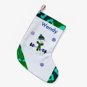 重量挙げ雪だるま スモールクリスマスストッキング (正面 (吊り時))