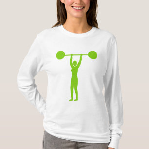 重量挙げ02 - Martian Green Tシャツ