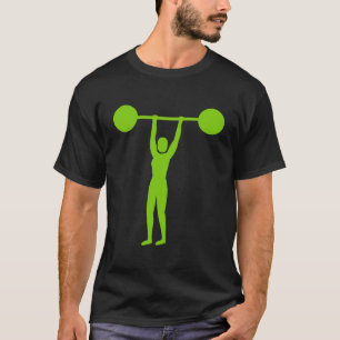 重量挙げ02 - Martian Green Tシャツ