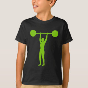 重量挙げ02 - Martian Green Tシャツ