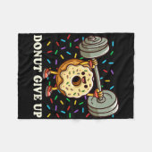 重量挙げ – おもしろいフィットネストレーニングジムドーナツロ フリースブランケット (正面(横))