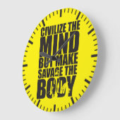 「重量挙げ」 やる気を起こさせる ラージ壁時計 (傾斜)