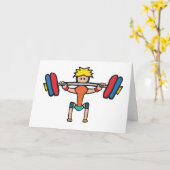 重量挙げ カード (黄色い花)