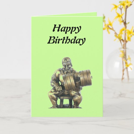 重量挙げ カード (黄色い花)