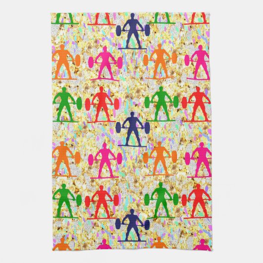 重量挙げ キッチンタオル (縦)