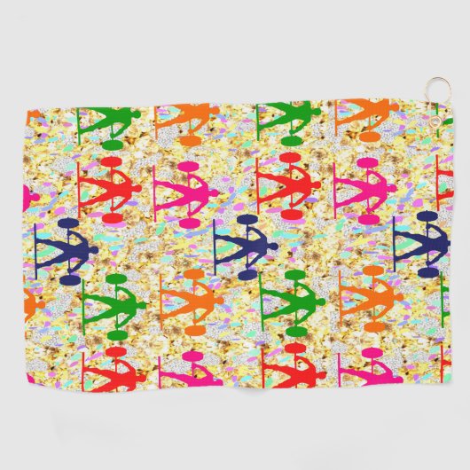 重量挙げ ゴルフタオル (横)