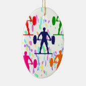 重量挙げ セラミックオーナメント (右)