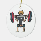 重量挙げ セラミックオーナメント (左)