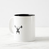 重量挙げ ツートーンマグカップ (正面左)