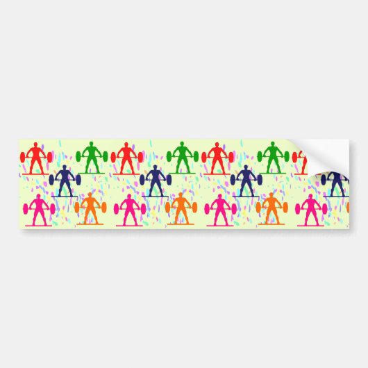 重量挙げ バンパーステッカー (正面)