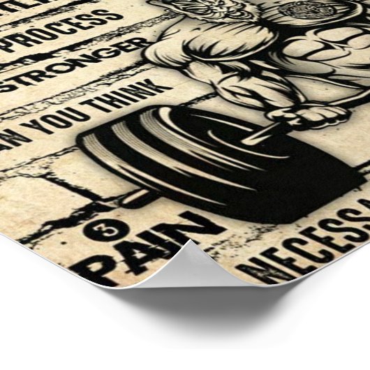 重量挙げ ポスター (角)