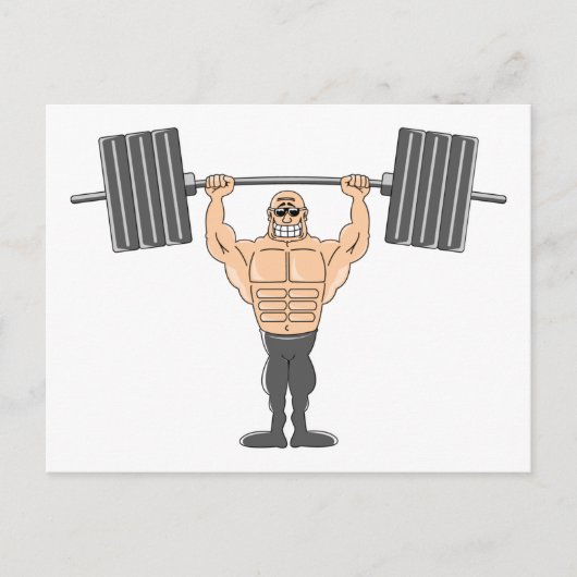 重量挙げ ポストカード (正面)