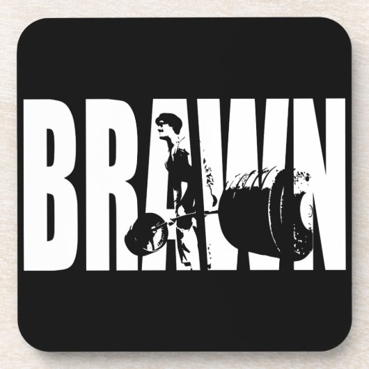 「重量挙げ」モチベーション – BRAWN コースター (正面)