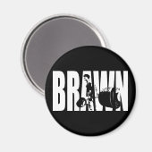 「重量挙げ」モチベーション – BRAWN マグネット (正面/裏面)
